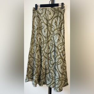 H&M Green Patterned Skirt